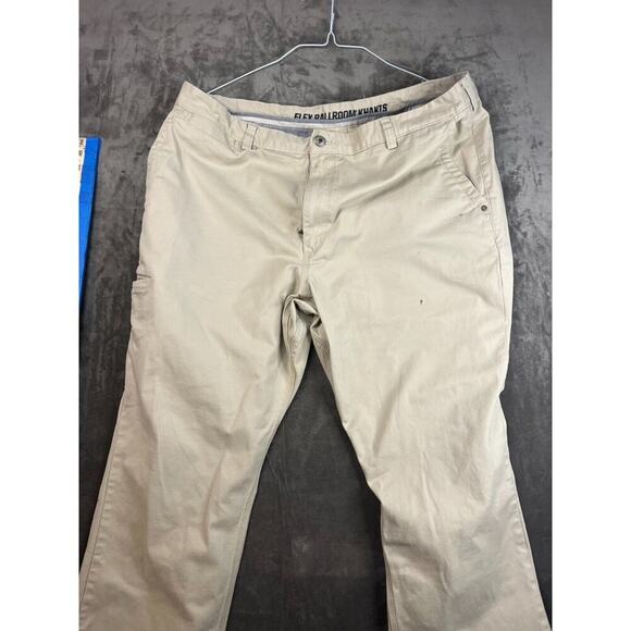 Duluth Trading Co Flex Ballroom Tan Khaki Pants Chino Relaxed Fit Men's‎ 40x28 - Picture 1 of 6